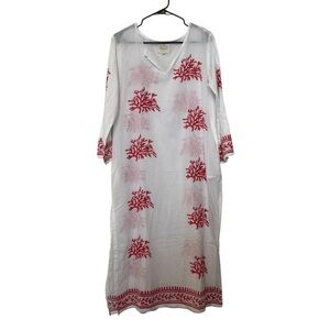 Aspiga Red And White Swim Cover Up Size Medium